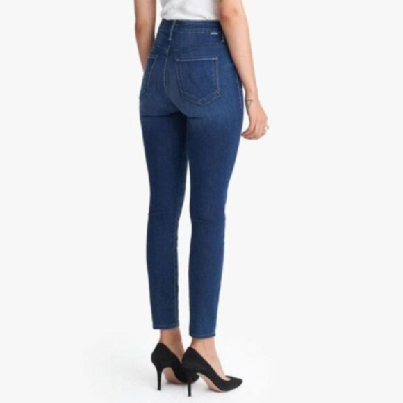 MOTHER High Waisted Looker Ankle The Road to Paradise Skinny Straight Jean - Picture 3 of 9